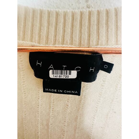 HATCH Cream Wool Cashmere Scoop Neckline Maternity Layering Neck Top size 0 - Picture 8 of 10